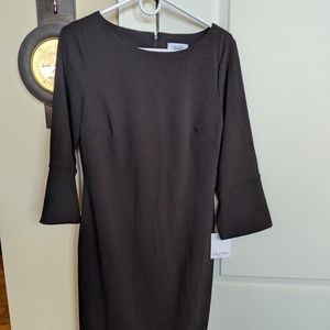 Calvin Klein Black Bell Sleeve Shift